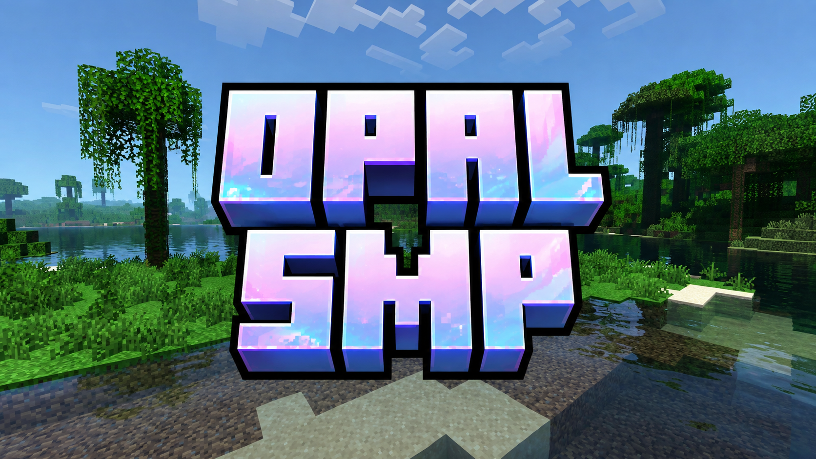 OpalSMP logo over a jungle biome